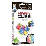 HAPPY HCE300 Expert Cardboard Box 3D Puzzle, Pack of 6, 6 Marble Colours = Blue, Green, Yellow, Fuchia, Red and Purple, 1 12 x 9 x 0,8 cm (Würfel 4 cm)