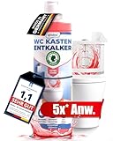 Qindoo WC Spülkasten Reiniger Entkalker, Extra starker Kalklöser für Aufputz und Unterputz Toilettenspülkasten, löst Sclamm und Kalk Krusten der Spülkästen Mechanik (0,5 Liter)