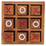 HONITANO Holz Toe Brettspiel Kindersicheres Glattes Holzmaterial Strategisches Familienspiel Interaktives Spiel für Spieler Langlebiges Kreatives Tischspiel für Ab Jahren