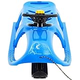 Schlitten mit Lenkrad für Kinder - Blauer Rodel Schlitten aus Polypropylen (102,5x40x23 cm) - Ideal für Schneespaß & Freizeit