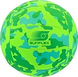 Sunflex® Beach- und Funball Size 3 Camo Green | Wasserfester Neoprenball mit rutschfestem Grip | Freizeitball für Strand, Pool & Garten | Leicht & robust | 128 g & Ø 15 cm | Kinder & Erwachsene