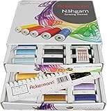 Ackermann 36 Farben x 200m UNIVERSAL 120 NÄHGARN (Allesnäher) in handlicher Box. Nähgarnsortiment, -, Nähgarn-Sortiment-Set, Nähmaschinengarn, Qualitätsgarn