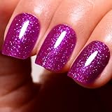 Ozzeal UV Nagellack Glitzer, Dunkles Lila Schillernd Glitzer UV Gel Nagellack Glitzernder Schimmer Gel Nail Polish Frühling Sommer Regenbogen Gel Nagellack Soak Off UV Led Maniküre 15ML