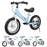 YBIKE 2 in 1 Laufrad, Kinderlaufrad und Kinderfahrrad Dual-Use-Funktion, Geeignet Für Kinder im Alter von 2-7, 12,14,16 Zoll mit Bremse, Pedal, Trainingstheorie