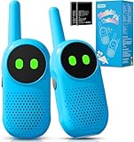 DURLK Walkie Talkie Kinder,2er Pack Wiederaufladbare Walkie Talkies mit Eingebautem Li-Ionen-Akku, Radio Walki Talki für Camping, Garten, Outdoor Spielzeug Geschenke für 3–12 Jährige Junge Mädchen