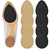 Aster 4 Paar rutschfeste Schuhpolster, selbstklebender Sohlenschutz, rutschfeste Schuhgriffe, Silikonsohlen für Damen und Herren (Beige, Schwarz)