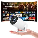 aquota Mini Beamer 4k 160 ANSI Lumen 4K Tragbarer Projektor Dual Band Wifi6/BT5.0, Beamer Handy 180°Drehbarer und Auto Keystone mit Android und IOS 11.0