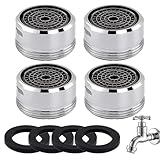 4PCS Strahlregler M24, Wassersparend Strahlregler M24 Wasserfluss, Wasserhahn sieb Einsatz Außengewinde, Edelstahl & ABS, Geräuscharm und Sparsam, für Wasserhähne, Waschbecken und Dusche