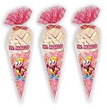 Mr. Mallo Marshmallow Spitzbeutel | Schaumzucker Bunte Mischung für Geburtstage Karneval Partys | praktisch mit Clip Verschluss (3x250g)
