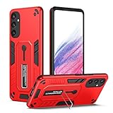 BEENTRYS Handyhülle für iPhone 12 Pro Max Hülle,Standard Ständer Magnetisch PC/TPU Silikon Bumper Militärqualität Outdoor Heavy Duty Stoßfeste Dünn Kratzfeste Cover Case Schutzhülle-Rot