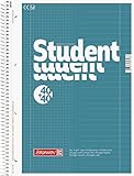 Brunnen 1067974 Notizblock / Collegeblock Student Duo (A4 liniert (Lineatur 27, Lineatur 28) 70 g/m² 40 Blatt liniert, 40 Blatt kariert)