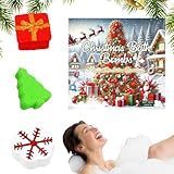 Weihnachts-Luftsprudelbad für Mädchen, Schneeflocken-Baumbox, Aromatherapie-Zubehör, feuchtigkeitsspendende Dusch-Dampfgarer, für Weihnachten, Frauen, Freundin, Zuhause, Spa, Schönheitsstrumpffüller