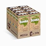 Bonka Gemahlene Kaffeemischung, 70/30, 250 g, 8 Packungen