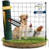 NATURIZ® Weidezaun 105cm hoch - mobiler Hundezaun & Hühnerzaun extrem stabil, Camping Zaun für Hunde ohne Strom, Begrenzungszaun, Gartenzaun, Steckzaun, Geflügelnetz (25m)