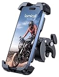Lamicall Handyhalterung Motorrad, Handyhalter Fahrrad - 2025 Universal 360° Lenker Halter für iPhone 17 16 15 14 Pro Max Plus, Air, SE, 13 12 Pro Max Mini, 11 Pro Max, Xs, XR, Samsung S24, Smartphone