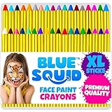 Blue Squid Kinderschminke Set, 36 Farben Gesichtsfarbe Schminkstifte, Kinder Schminkset Ideal für Partys Mädchen, Gesichtsfarben, Halloween, Fasching, Karnavel Professionelle Schminke