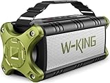 W-KING 90W Bluetooth Lautsprecher Groß, Party Musikbox mit Tiefem Bass, 40 Std Akku & IPX6 Wasserdicht für Outdoor Tragbare Lautsprecher Boxen BT 5.0 mit EQ, Powerbank, TF-Karte, NFC, AUX &Freisprech