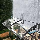 TransparentCanopy Polycarbonat Markise für Fenster & Türen Regen- & Schneeschutz Outdoor Veranda Shelter UV-Beständiges Sonnenschutzzelt