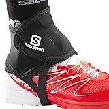 Salomon Trail Gaiters Low unisex Gamaschen Trail Running Wandern MTB Lauf, Leichte Handhabung, Haltbarkeit, Trail Running Wandern MTB Laufz, Schwarz, M