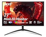 Acer Nitro XV275KP5 Gaming Monitor 27 Zoll (69 cm Bildschirm) 4K (UHD), IPS, 160Hz, 320Hz DFR, 1ms(GTG), DP 1.4, 2xHDMI 2.1, Type-C 90W, USB HUB, höhenverstellbar, drehbar, FreeSync Premium Pro