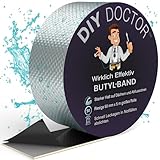 DIY Doctor Butylband – 50mm x 5m – Aluminium Wasserdichtes Reparaturband für Dachlecks – Robustes Outdoor-Dichtungsband