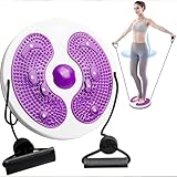 Roysmart Twist Waist Disc Balance Board mit Kordelzug, Fitness Drehscheibe Waist Wriggling Plate Fitnessgeräte, Aerobic-Übungen Fitness-Zubehör, Widerstandsbänder Massage-Fußsohle Heimfitnessgeräte