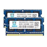 motoeagle 16GB Kit (2x8GB) DDR3L 1600 MHz SODIMM PC3 PC3L 12800S 8GB 204-Pin 2Rx8 DDR3 1600MHz Unbuffered Non-ECC 1.35V CL11 Dual Rank Notizbuch Arbeitsspeicher