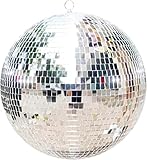 PIQIUQIU 15CM Spiegelkugel Silber Party DiscoKugel Kugel Mirrorball zum Aufhängen für Party Karneval Geburtstag Mottoparty Weihnachten (Schaumstoff)