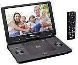 Lenco BRP-1150 tragbarer Blu-Ray DVD-Player - 11,5” drehbarer TFT Bildschirm mit 1024 x 600 Pixel - integrierter Akku - mit Netz- und KfZ-Adapter - USB Eingang - AV-Out - HDMI - Schwarz
