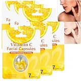Vitamin-C-Serum-Kapseln fürs Gesicht, Feuchtigkeitsspendende, aufhellende und ebenmäßige Gesichtspflege, Anti-Aging- und aufhellendes Serum, straffendes, feuchtigkeitsspendendes reparierendes (6pcs)