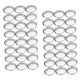 LIFKOME 100 Stück Edelstahl Lüftungsgitter Rund Ventilationsloch Korrosionsbeständig für Schränke Schuhschrank Kleiderschrank Einfache Montage Langlebiges Metall Belüftungsnetz