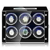 Luxuriöser Automatischer Uhrenbeweger Für 2, 4, 6 Oder 9 Uhren Armbanduhren-Aufbewahrungsvitrine Mit Fernbedienung, LCD-Touchscreen Und LED-Beleuchtung Leiser Motor Selbstaufziehende Uhrenrotationsbox