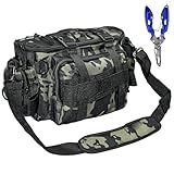 HWSWSH Karpfentasche für Angler Wasserdicht, Angelausrüstungstasche mit Einstellbar Schultergurt, Angeltaschen, Angelgerätetasche, Angelrucksack, Angelkoffer, Angelbeutel, Angelgerät Fischsack Freien