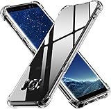 ivoler Klar Silikon Hülle für Samsung Galaxy S8 mit Stoßfest Schutzecken, Dünne Weiche Transparent Schutzhülle Flexible TPU Durchsichtige Handyhülle Kratzfest Case Cover