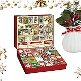 2025 Weihnachtskalender,Hausdekoration Weihnachtspuzzles - 24-tägiger Puzzle-Adventskalender,Für Männer Frauen Mädchen Jugendliche Teenager Ehefrau Ehemann Sohn Tochter Familie Freunde