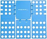 PEARL Wäschefaltbrett: Wäsche-Faltbrett für Hemden & Co., 68 x 57 cm, blau, klappbar (Falthilfe, T Shirt Falter, zusammenlegen Brett)