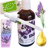 Lavendelöl BIO – [100% natürlich] Bio-zertifiziertes ätherisches Öl, ätherische Öle – für Diffusor, Küche, Aromatherapie mit Lavendelöl – Lavandin Grosso @ Atlantis Organica