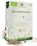 Gartenkorn Bio-Rasensamen schnellkeimend 750g für 30m², Grassamen für Lücken & Rasen Nachsaat, Rasensaat trockenresistent und dürreresistent für Frühling & Herbst, Saatgut Turbo Schnellrasen