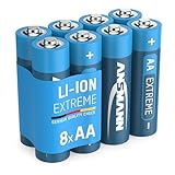 ANSMANN Extrem Lithium Batterie AA Mignon LR6 FR6 L91 1,5V, 8 Stück, Einwegbatterien, mehr Power für High-Tech Geräte, GPS Geräte, Spielzeug, Kamera