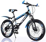 YQCXG Kinderfahrräder 20 Zoll Mountainbikes Student Outdoor Sports Bike Jungenfahrrad Mädchenfahrräder Kinderfahrräder, Mountainbikes, Jugendfahrräder,Grün/Blau
