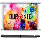 Duronic BPS60 4:3 Projektor-Leinwand, Beamer-Leinwand 60 Zoll, Heimkino mit 4K Full HD 3D, Rollo-Leinwand 1.0 Gain, Projektorleinwand für Wandmontage, Filmnacht, Videoleinwand für Büro Schulen