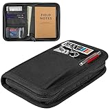 Damero Taktisches Notizbuch Organizer Journal Umschlag kompatibel mit Feldnotizen Notebooks Moleskine Cahier, Pocket Notebook Cover mit Key Ring und Stifthalter für Journal Notebook Planer(nur Tasche)