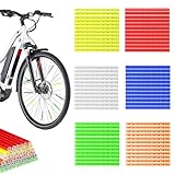 72 stück Speichenreflektoren Fahrrad, 360° Sichtbarkeit Reflektoren Fahrrad, Reflektoren Fahrrad, Sichtbarkeit Speichenreflektoren, 6 Farben Speichenreflektoren, für Fahrrad Dirt Bike