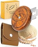 KRUSTENZAUBER Teigmesser für Brot mit Holzgriff inkl. 5 Klingen –UFO Bäckermesser für perfekte Kruste & kreative Brotmuster– Brot Einschneidemesser Sauerteig – Ideal als Geschenk für Hobbybäcker