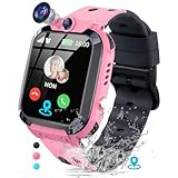 JUBUNRER Smartwatch Kinder mit GPS und Telefon Kinder GPS Uhr Tracker Kinder Telefonieren SOS Wecker Spiel IP68 Wasserdicht Armbanduhr Kinder Junge Mädchen 3-12 Jahre Geburtstag Kindergeschenke