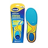 Scholl GelActiv Everyday Einlegesohlen für Männer, Den ganzen Tag komfortable Füße, Memory Foam-Dämpfung und GelWave-Technologie passen sich den Füßen an und bietet höchsten Komfort, Größe 40-46.5