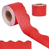 Pinnwand-Bordüre, 1,8 m, glitzernd, goldfarben, gewellt, glänzend, dekorativ, selbstklebend, für Klassenzimmer, Schule, Zuhause, Büro, 1,8 m