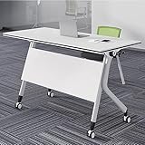 ALEjon Faltbarer mobiler Konferenztisch mit leisen Rädern – ideal für Trainingsräume, Konferenzräume und mehr
