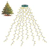 cshare Weihnachtsbeleuchtung für Christbaum, 280 LEDs mit 8 Stränge 2m Lichterkette Weihnachtsbaum Innen, mit 8 Modi,IP44 Wasserdicht,Memory & Timing Funktion für Weihnachtsdekorationen Baum, Warmweiß