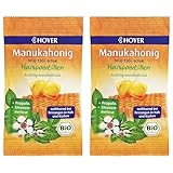 HOYER Manuka Honig Halspastillen Bio mit Propolis & Zitronenmelisse - Mit echtem Manukahonig, MGO 150+ - Wohltuend für Hals & Rachen - 30 g (Packung mit 2)